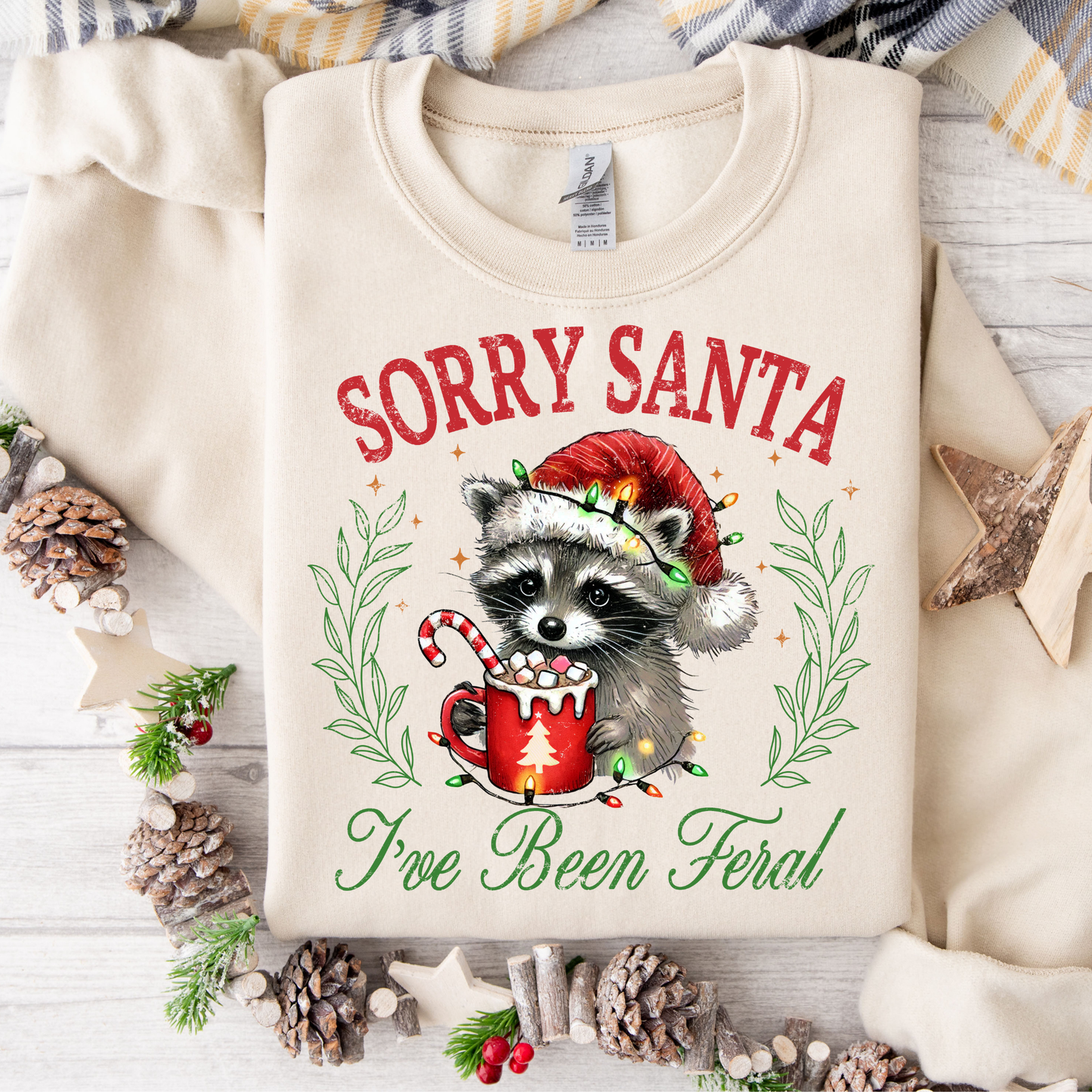 Sorry Santa Raccoon Sweatshirt