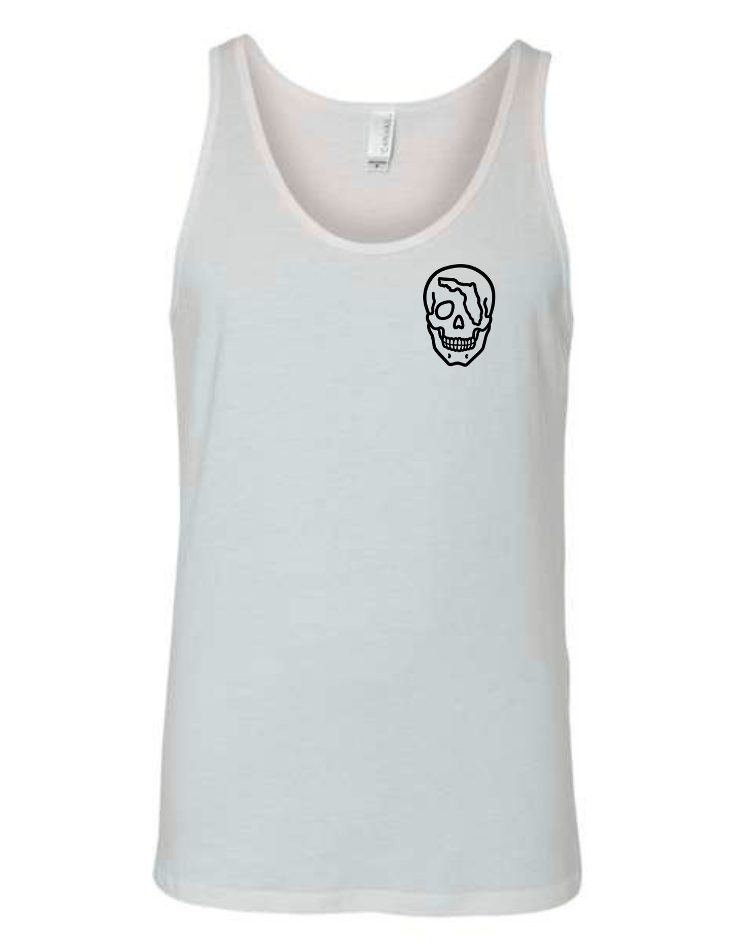 Outlined Florida Skull Tank Top