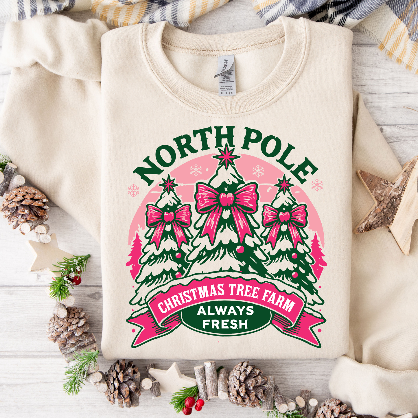 North Pole Christmas Tree Farm Sweatshirt