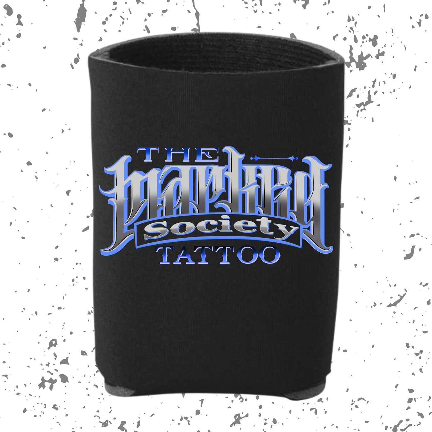 Marked Society Blue Logo Can Cooler