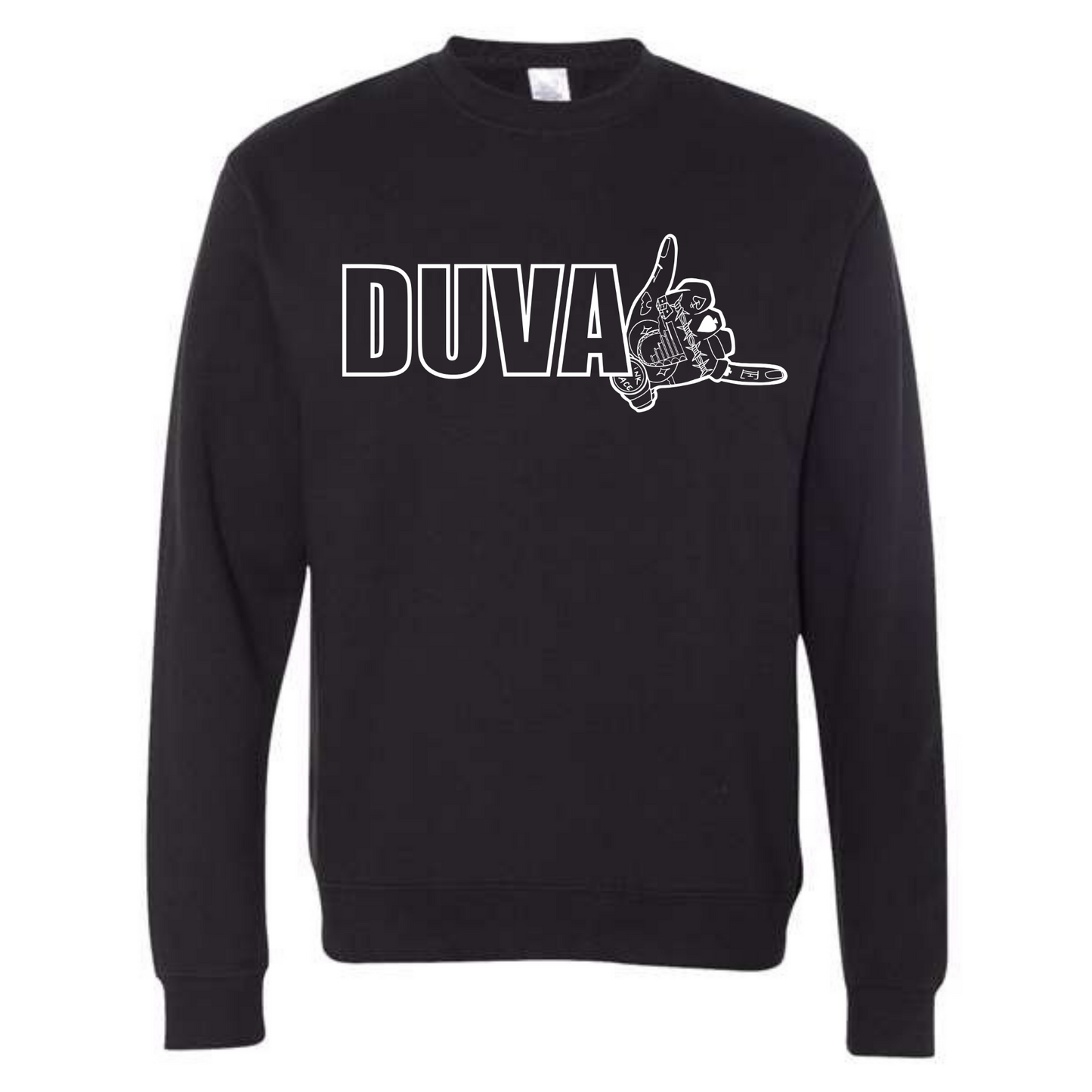 Duval In White Crewneck Sweatshirt Black