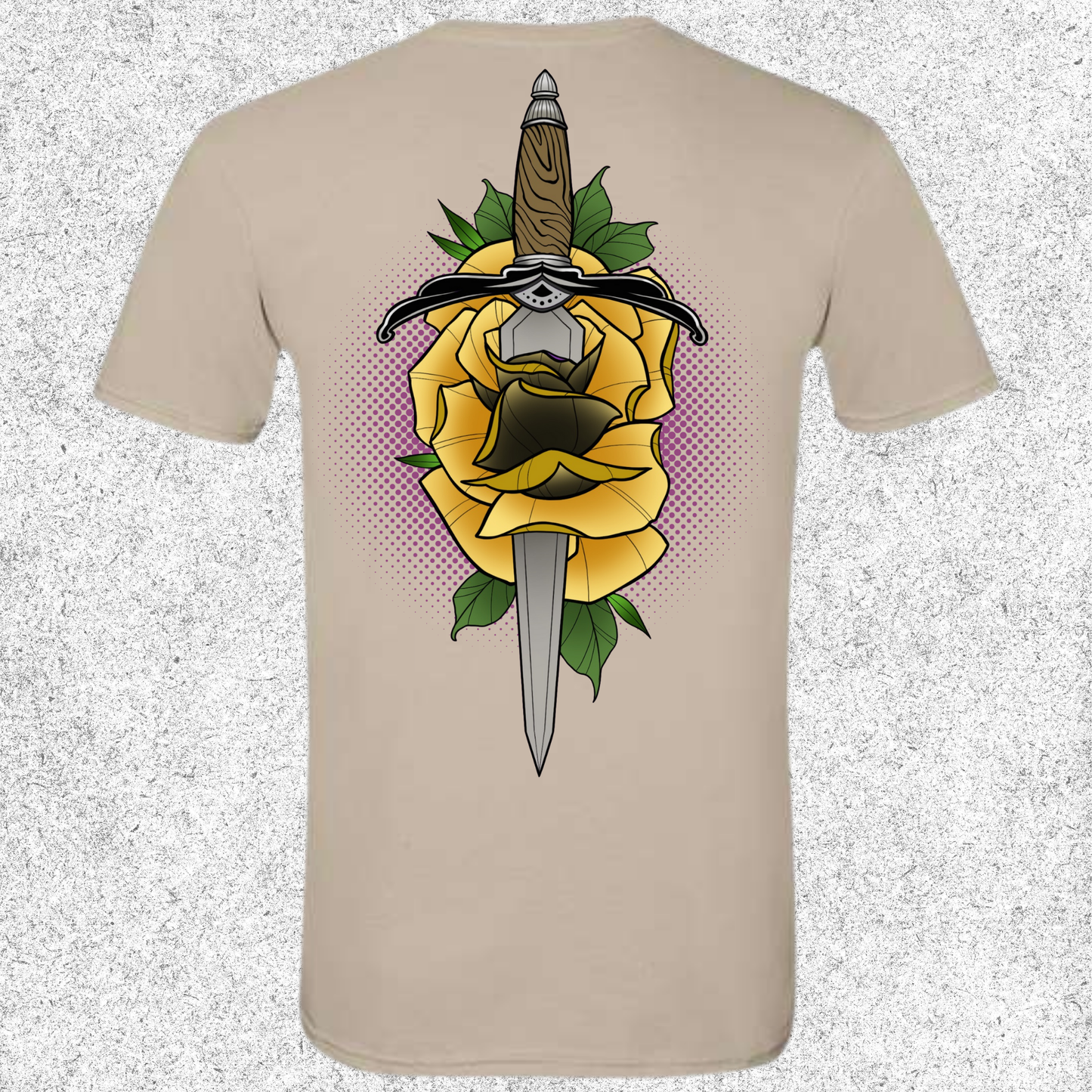 JelllySquid Dagger Through Yellow Rose Tee