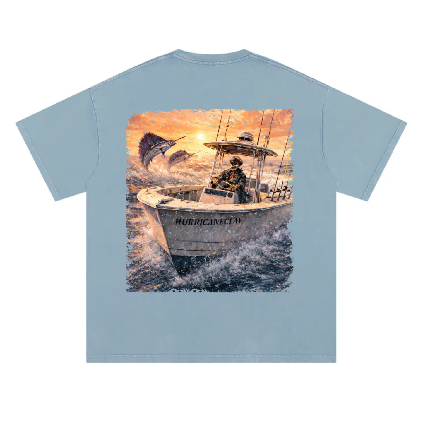 Snow Washed Skeleton Nautical Tee