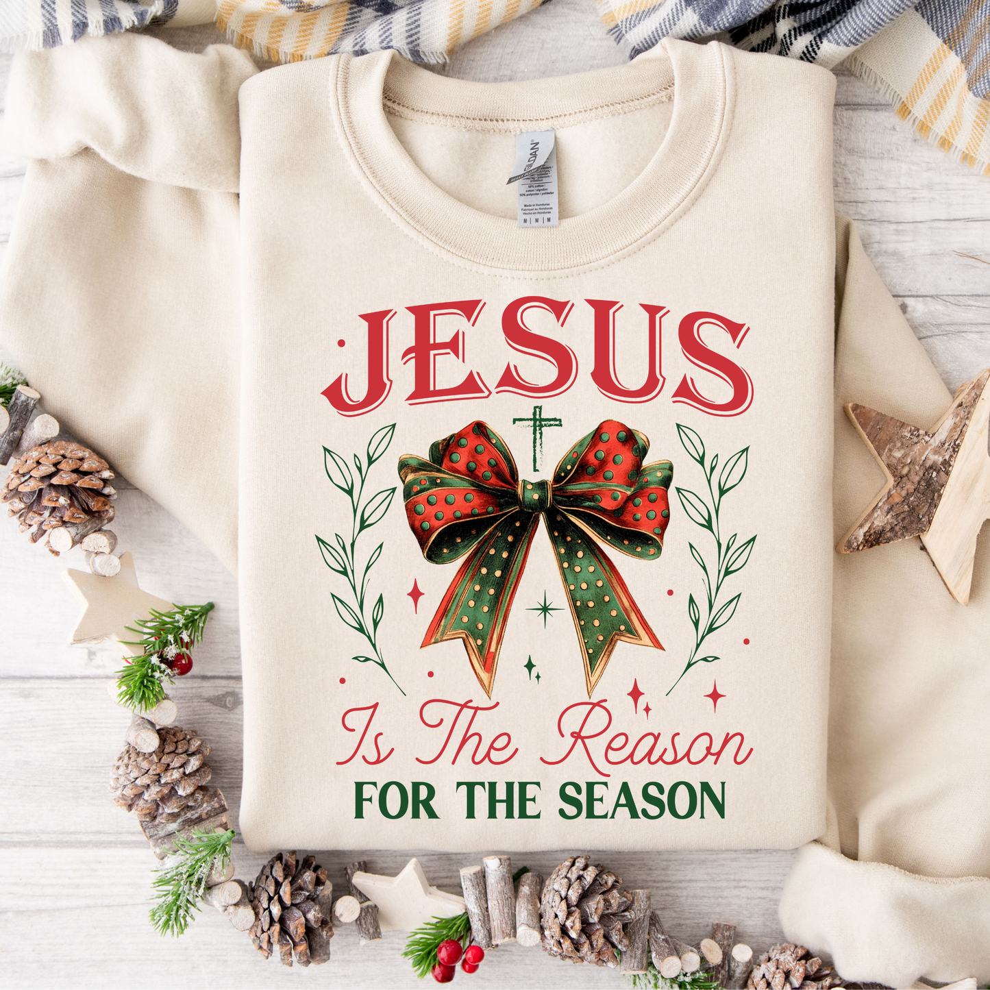 Reason For The Season Bow Sweatshirt