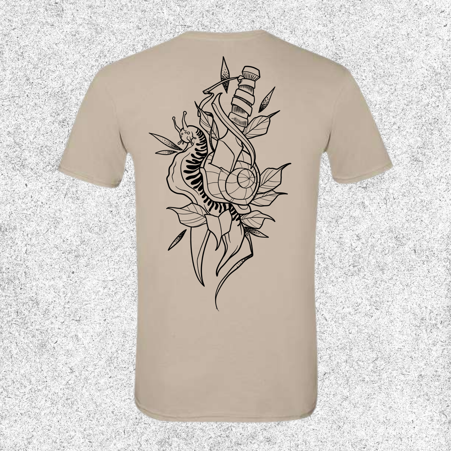 JelllySquid Line Work Snail Dagger Tee
