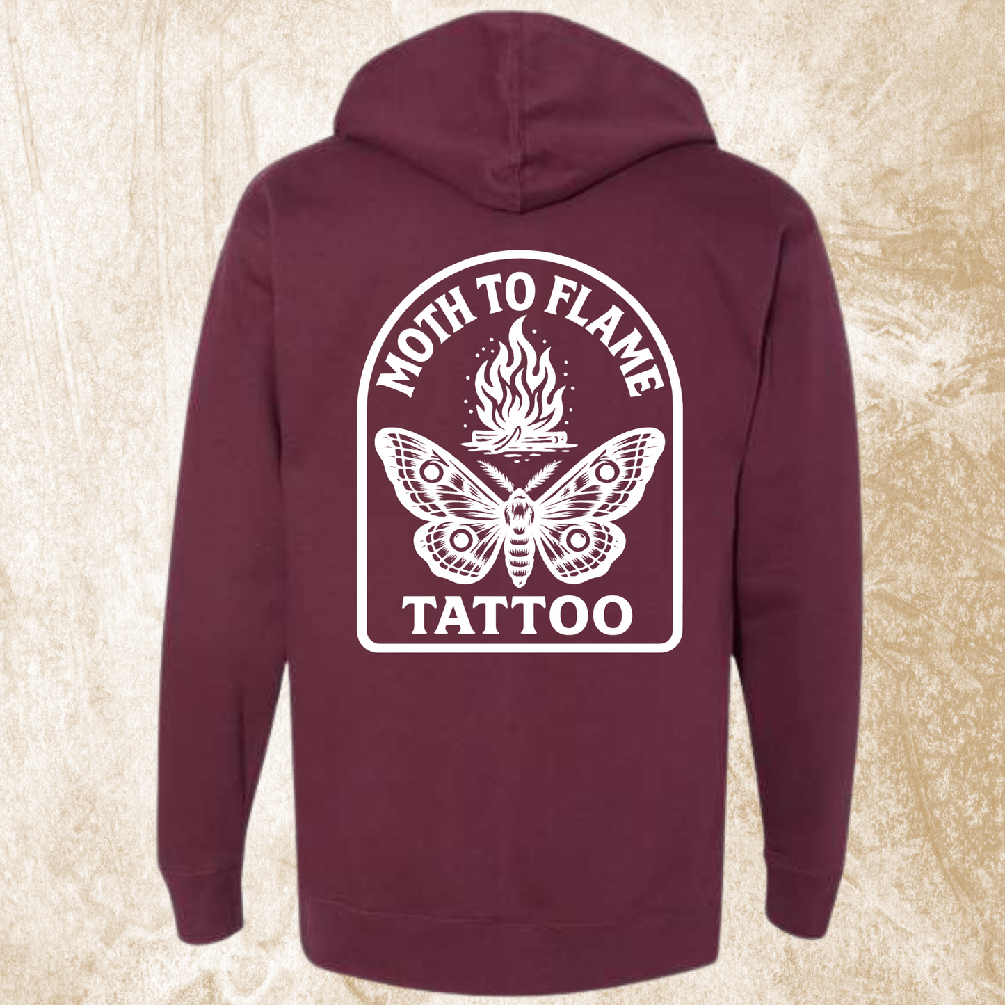 Moth To Flame Arch Logo Hoodie