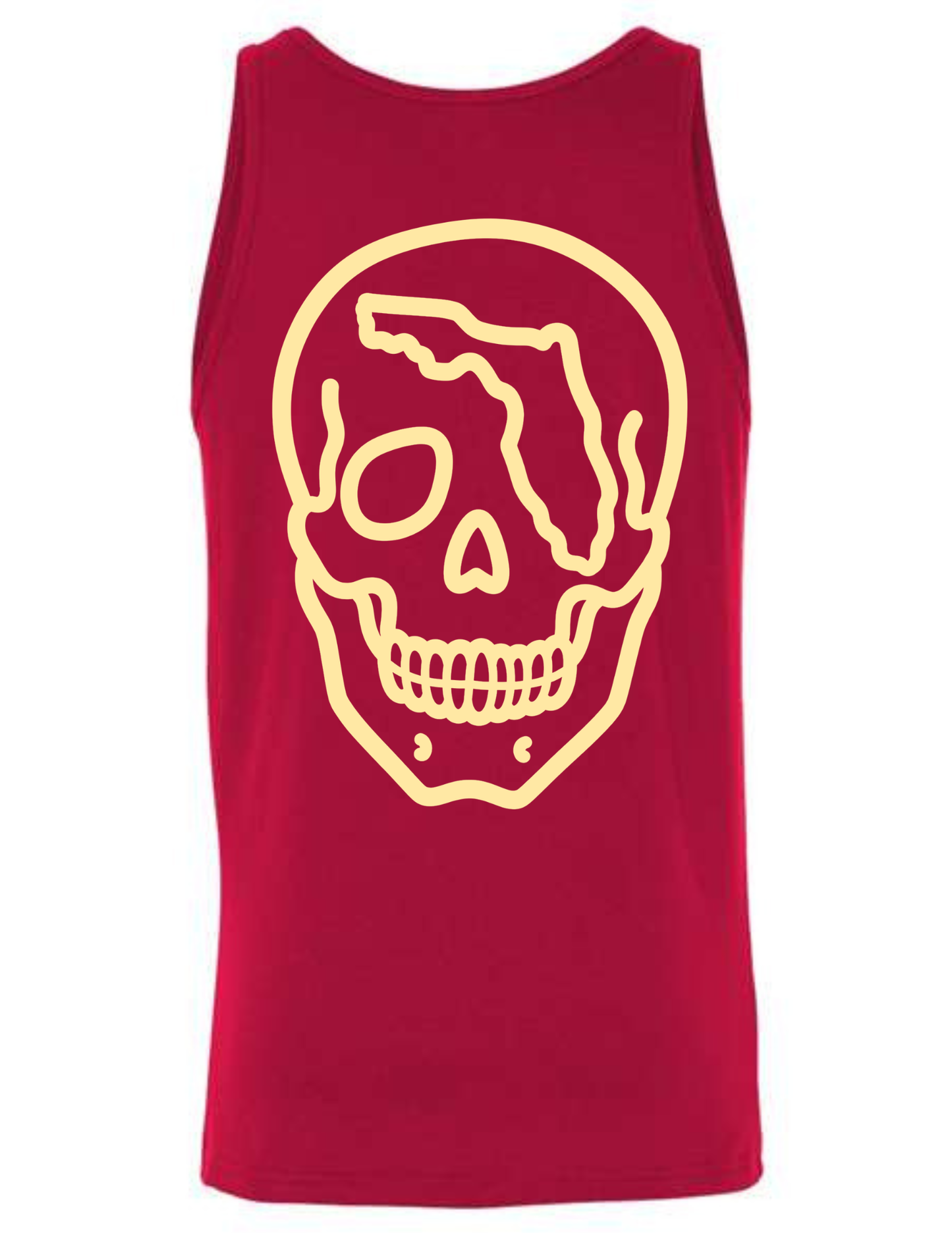 Outlined Florida Skull Tank Top