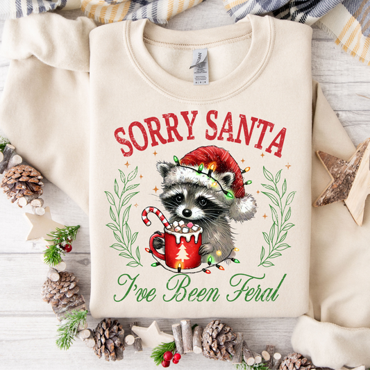 Sorry Santa Raccoon Sweatshirt