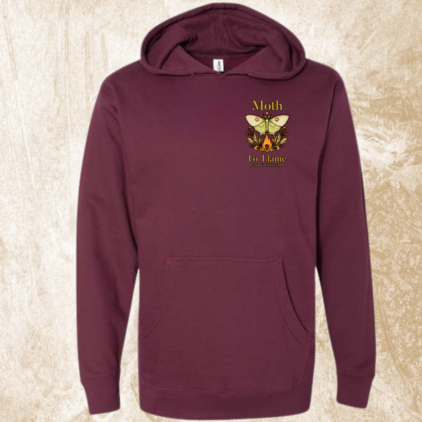 Moth To Flame Moth Logo Hoodie