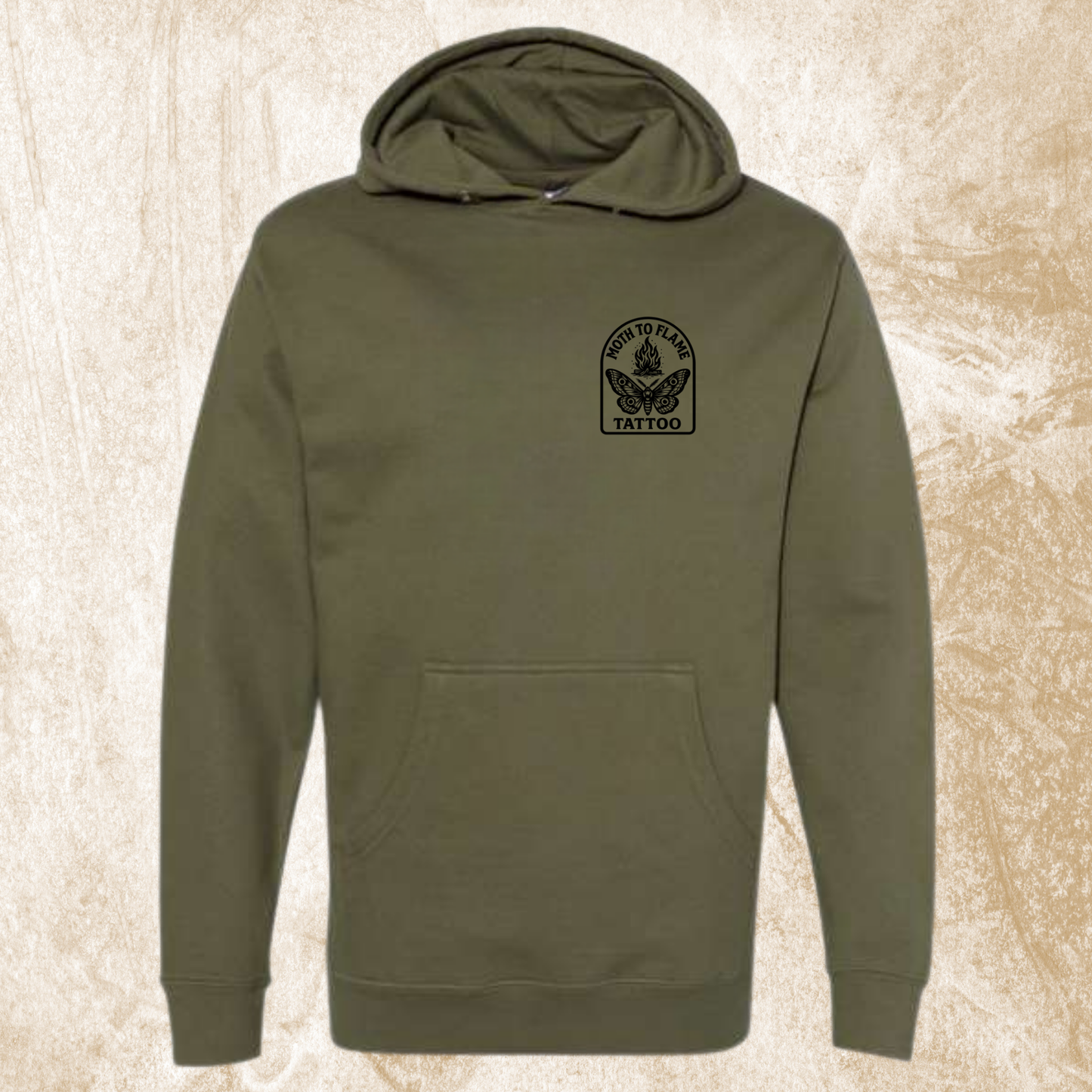 Moth To Flame Arch Logo Hoodie
