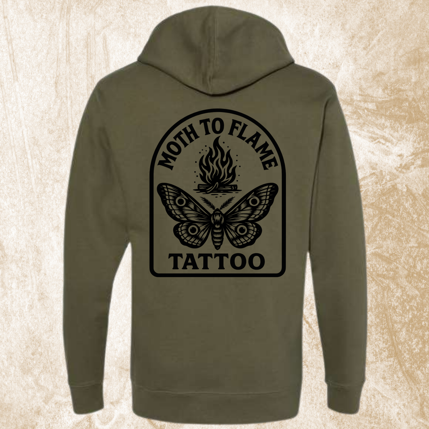 Moth To Flame Arch Logo Hoodie