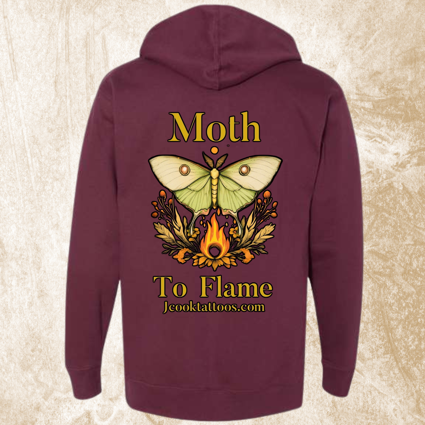 Moth To Flame Moth Logo Hoodie
