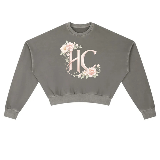 Vintage Washed Cropped Sweatshirt HC Floral