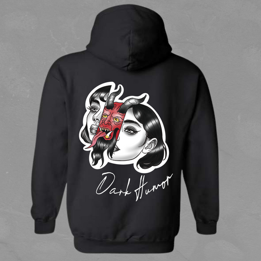 BowersInked Dark Humor Split Face Hoodie