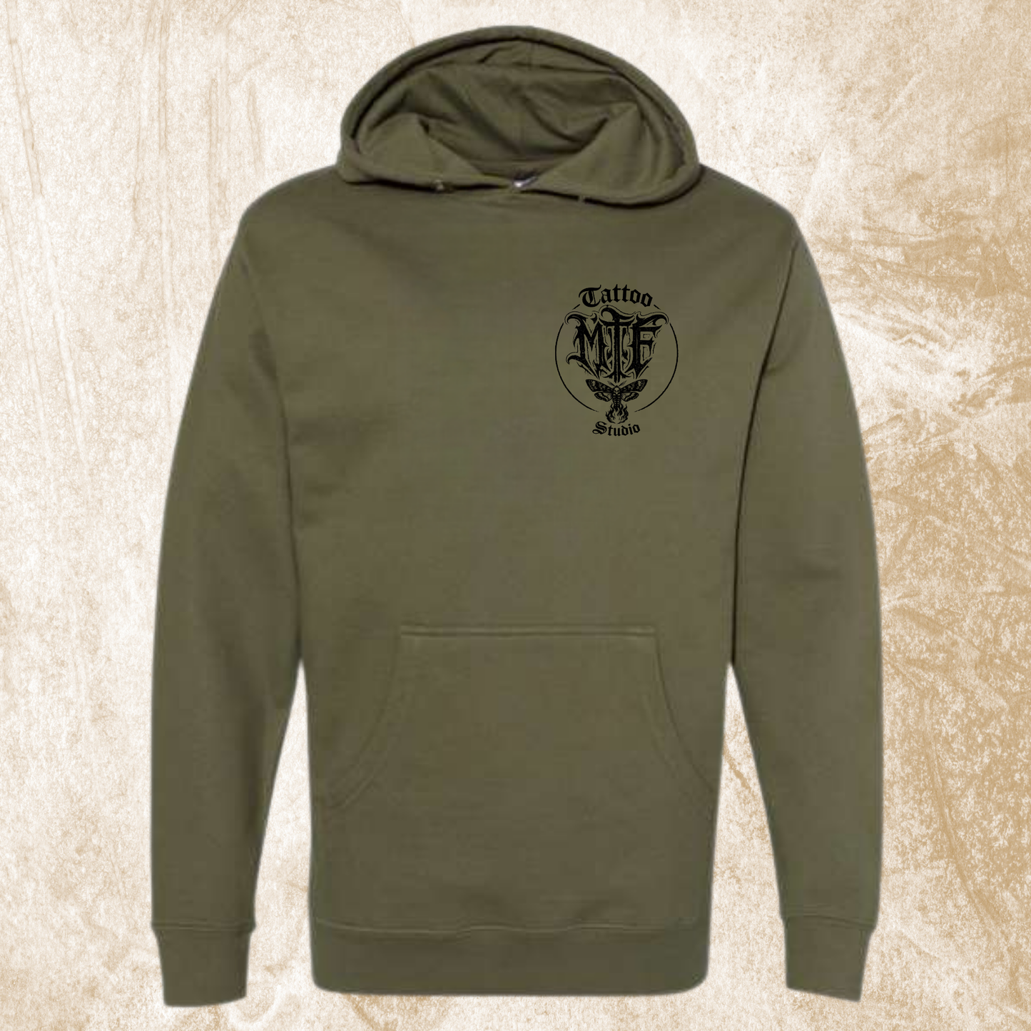 Moth To Flame Circle MTF Logo Hoodie