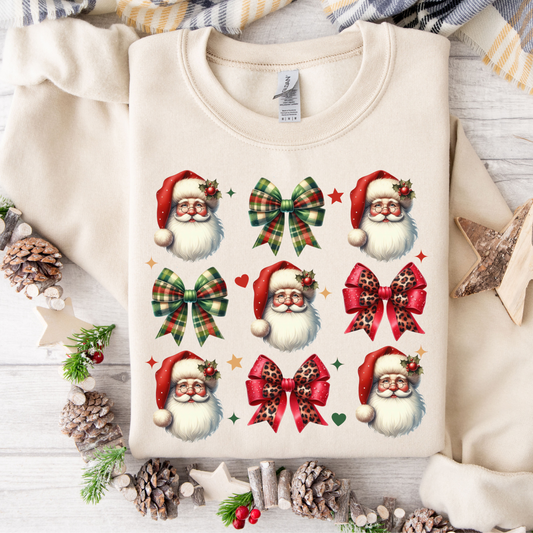 Santa and Bows Sweatshirt