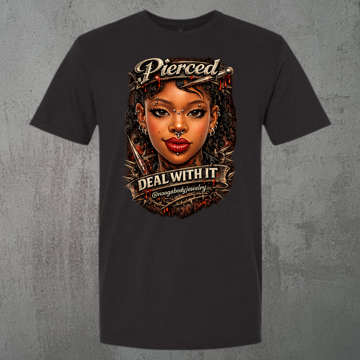 Nooga Body Jewelry Pierced Tee