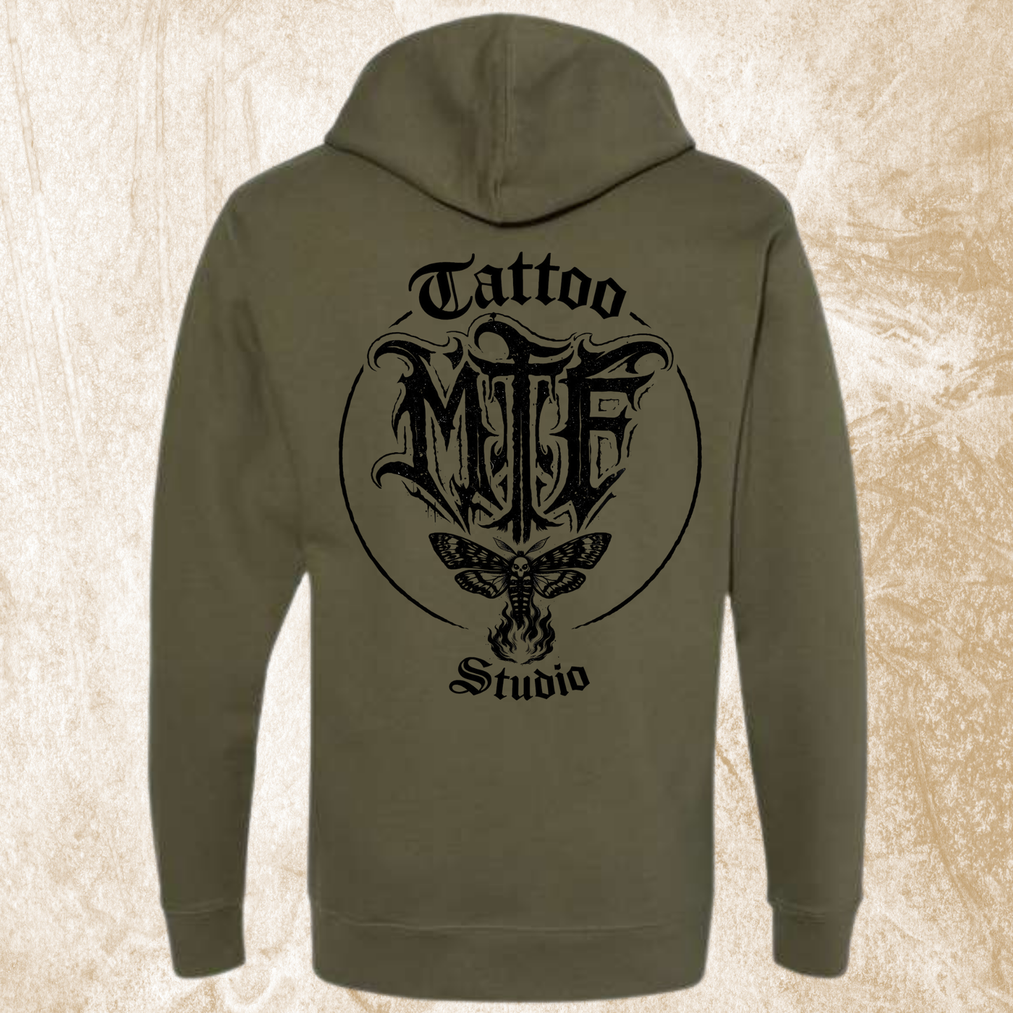 Moth To Flame Circle MTF Logo Hoodie