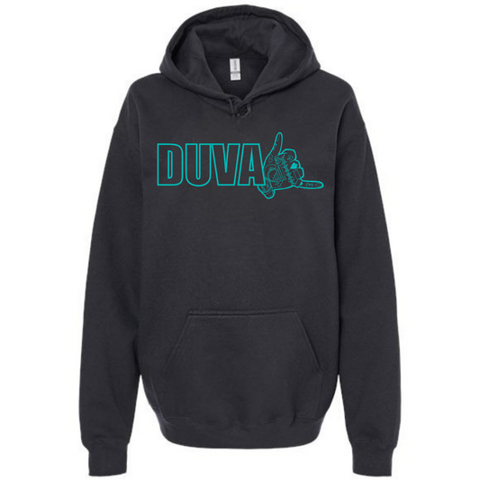 Duval In Teal Blue Hoodie Black
