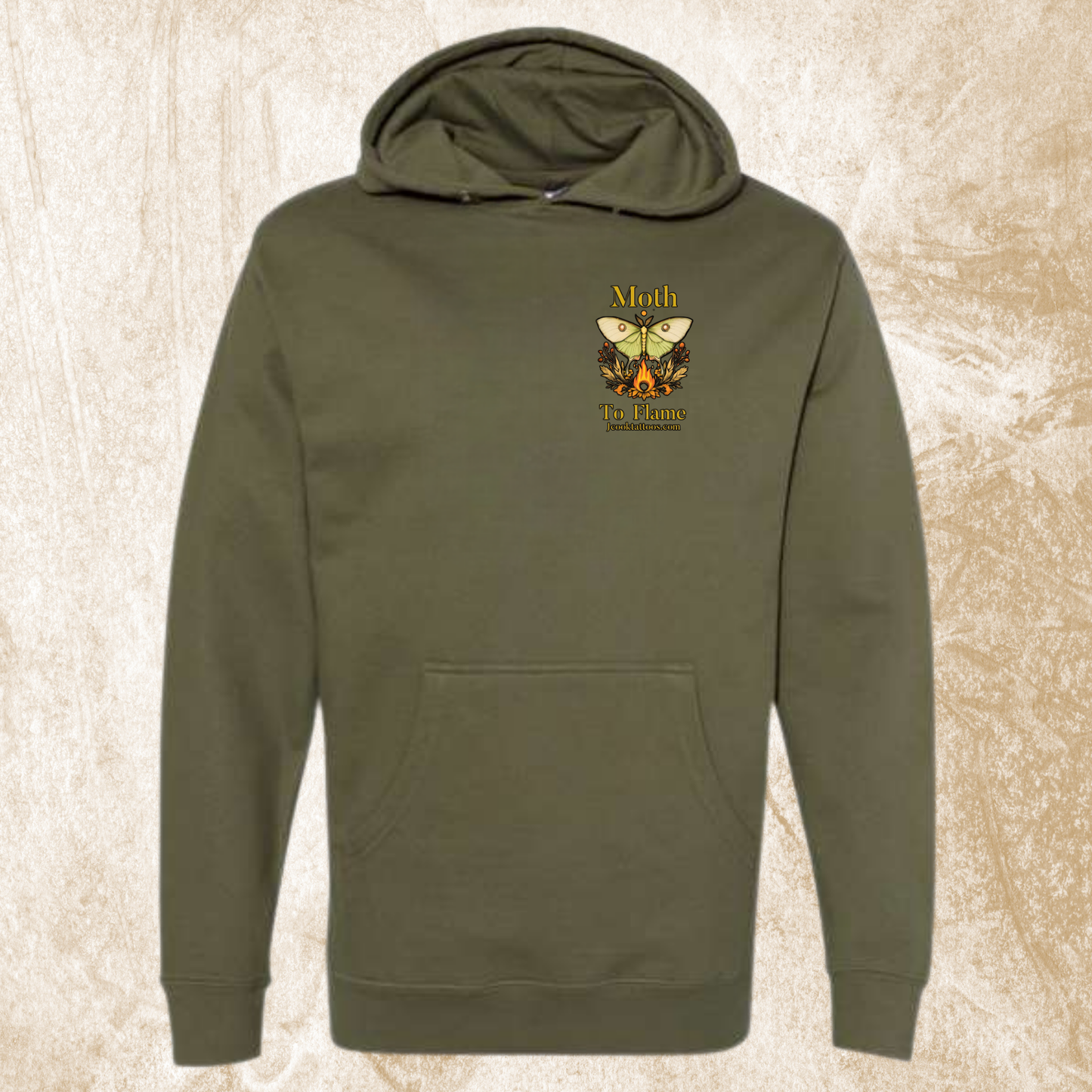 Moth To Flame Moth Logo Hoodie