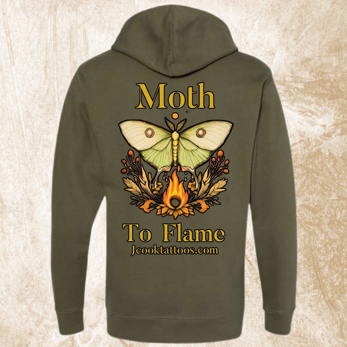 Moth To Flame Moth Logo Hoodie