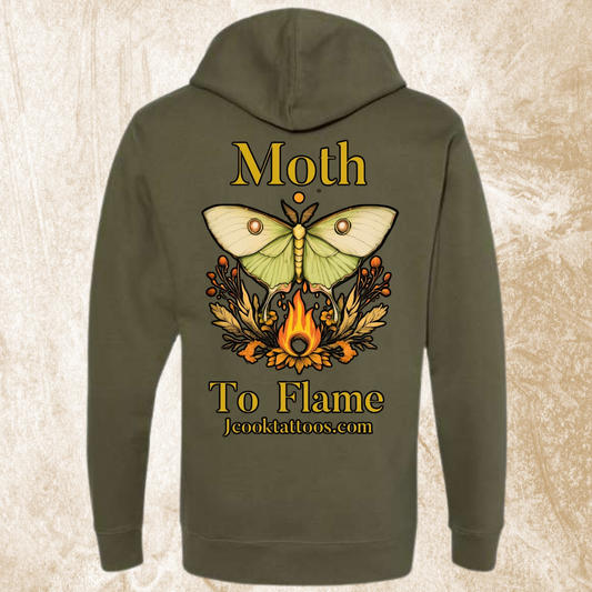Moth To Flame Moth Logo Hoodie