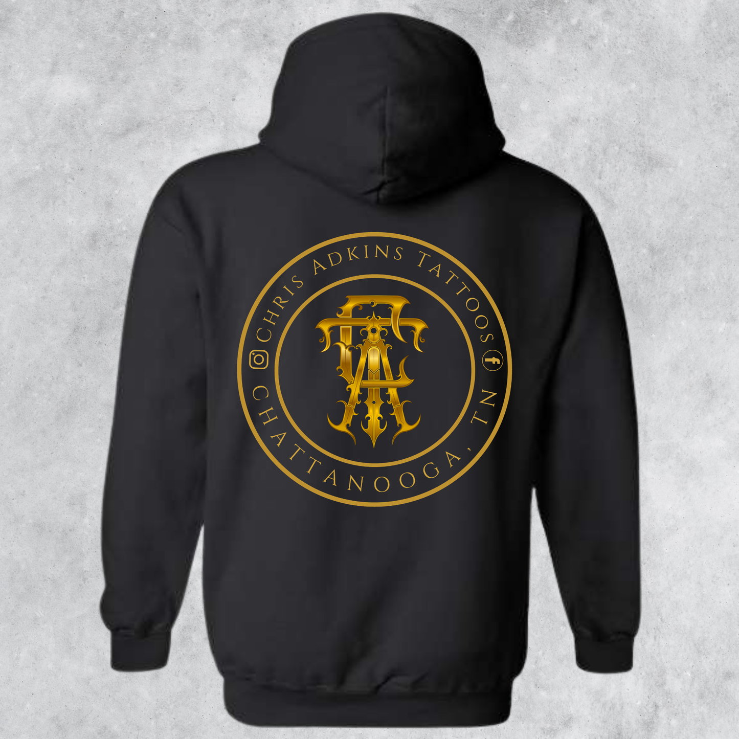 Chris Adkins Tattoos Circle Logo Hoodie