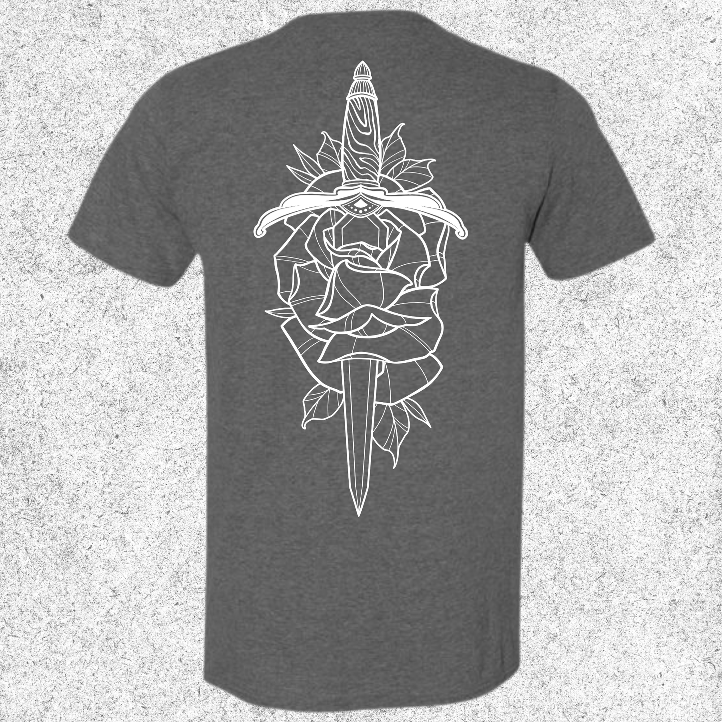 JelllySquid Line Work Dagger Rose Tee
