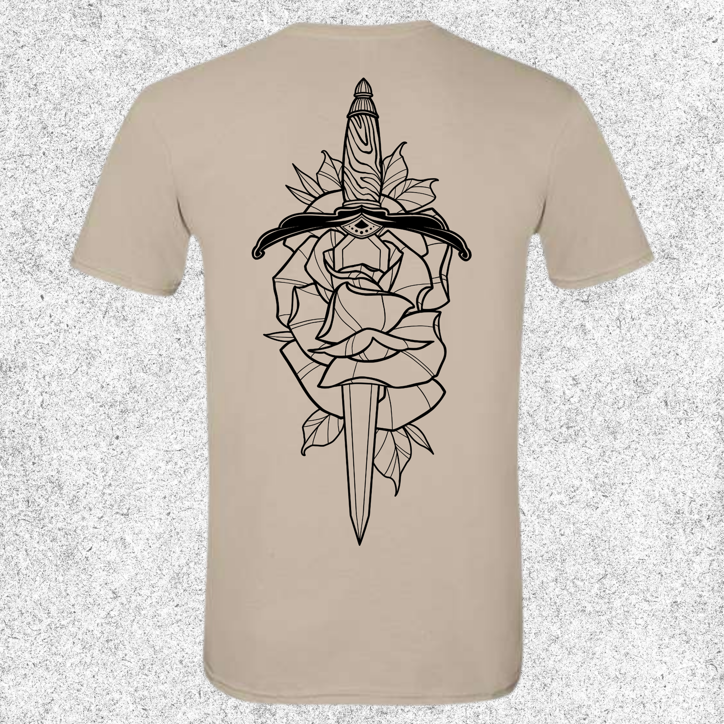 JelllySquid Line Work Dagger Rose Tee