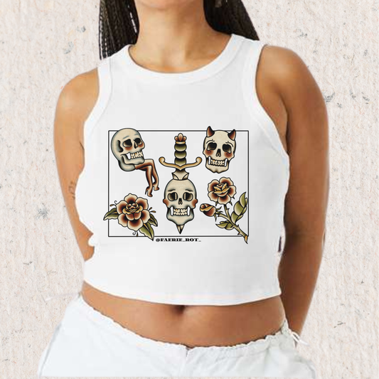 Faerie Rot Tank Square Skulls & Roses