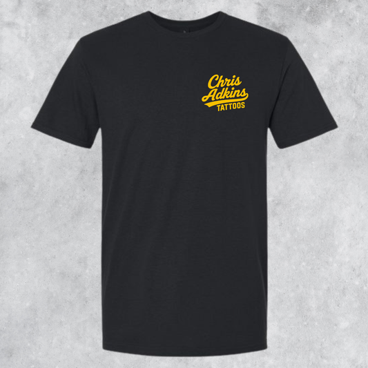 Chris Adkins Tattoos Baseball Logo Tee