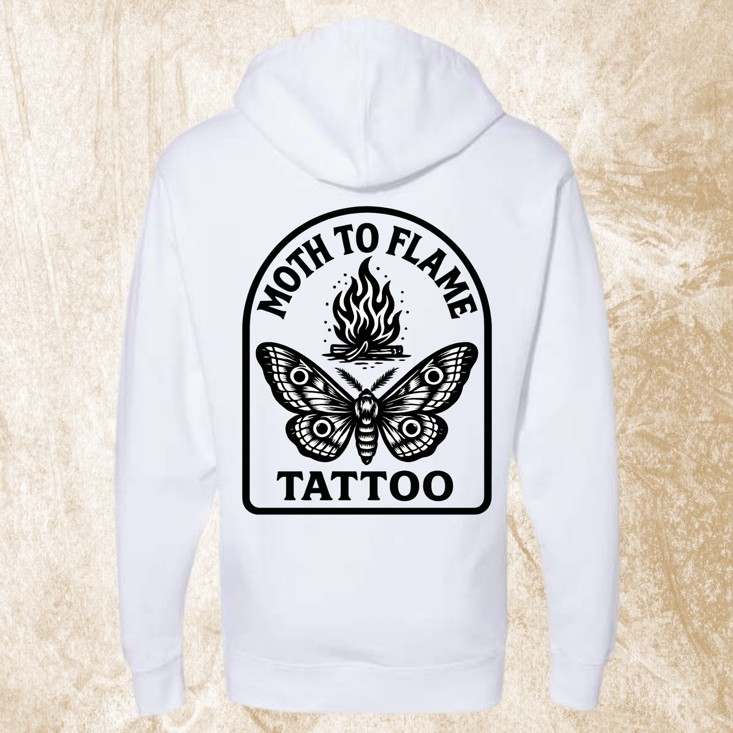Moth To Flame Arch Logo Hoodie