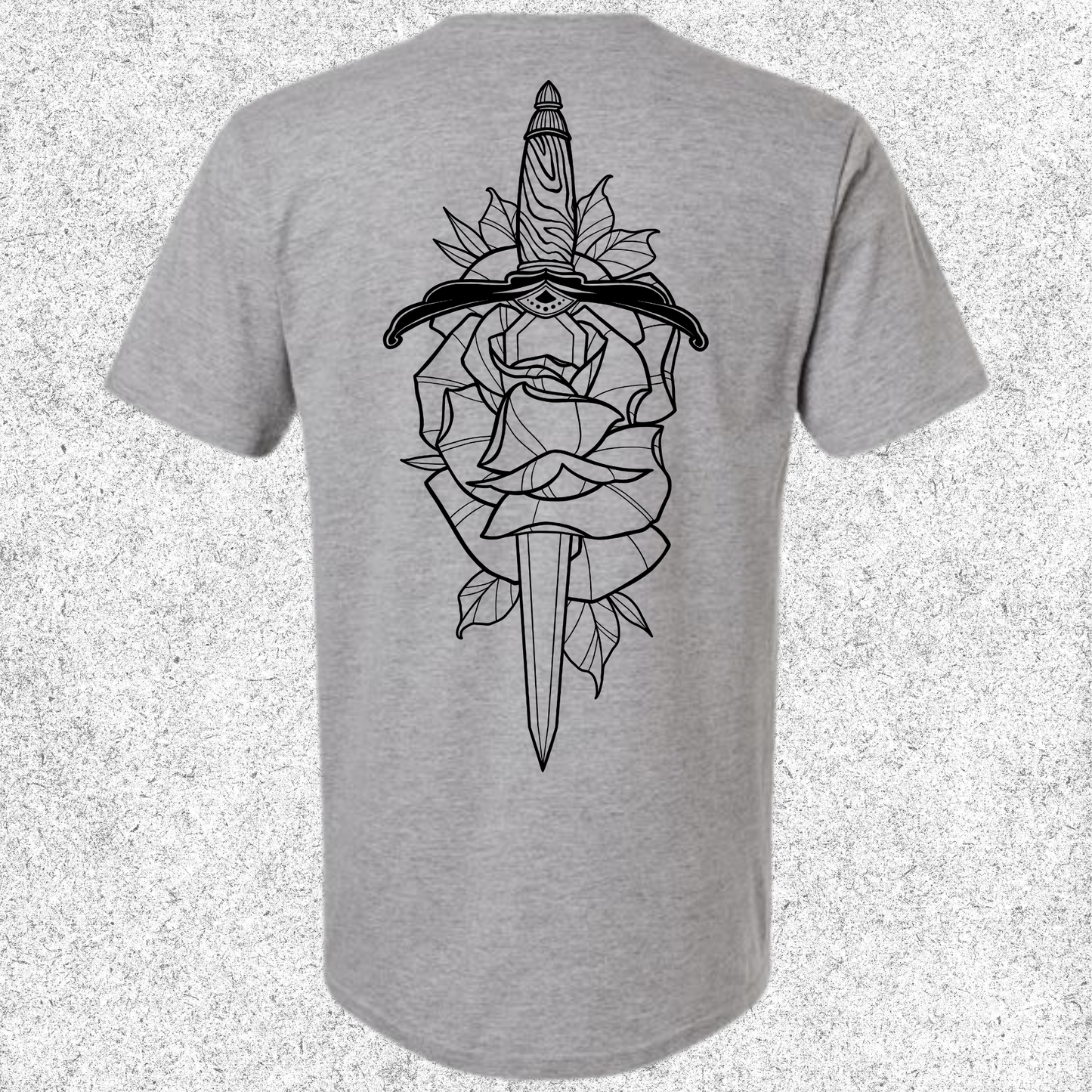 JelllySquid Line Work Dagger Rose Tee