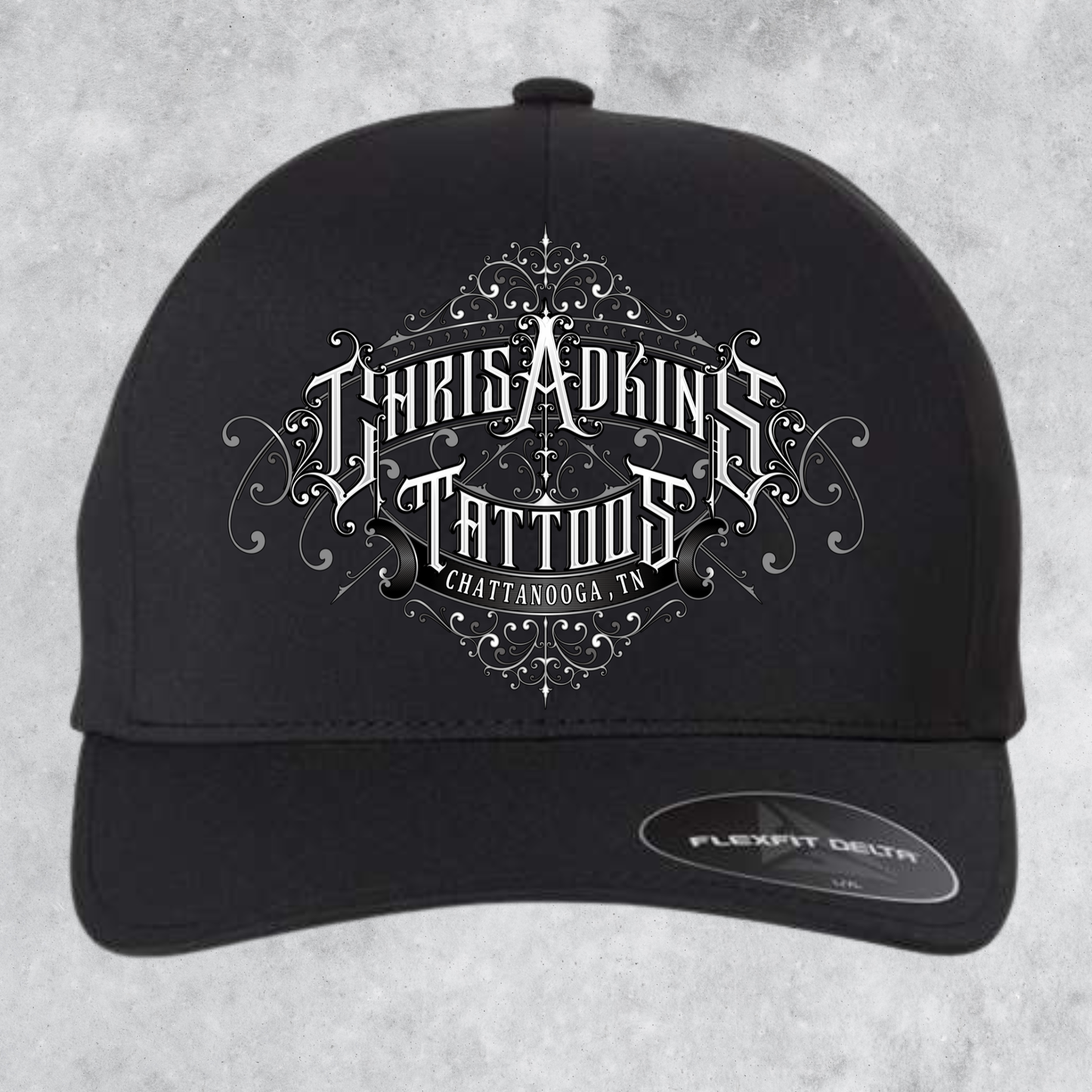 Chris Adkins Silver Logo Flex Fit Hat