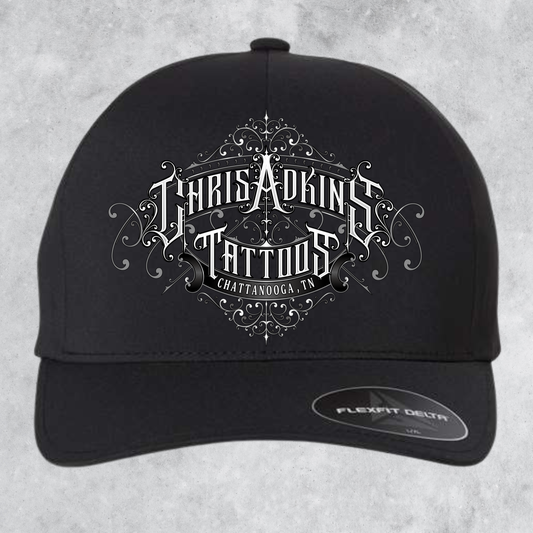 Chris Adkins Silver Logo Flex Fit Hat