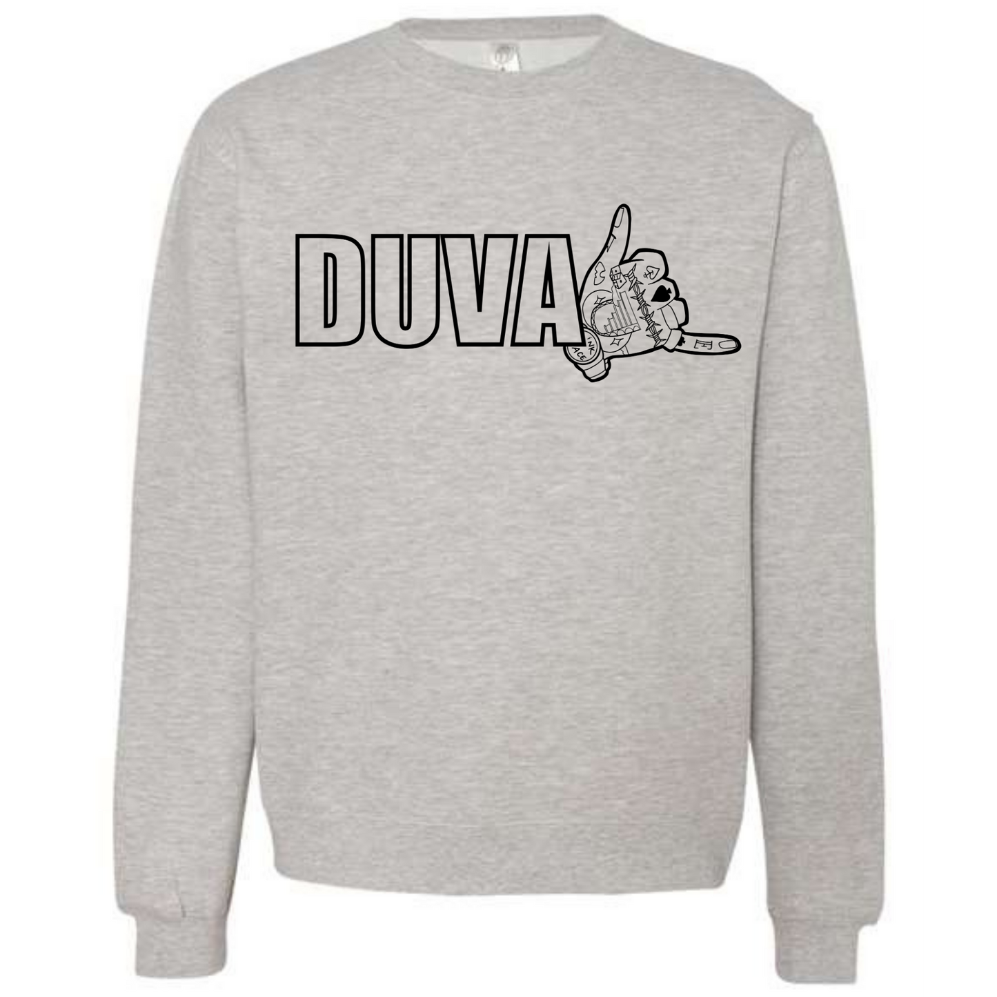 Duval In Black Crewneck Sweatshirt Grey