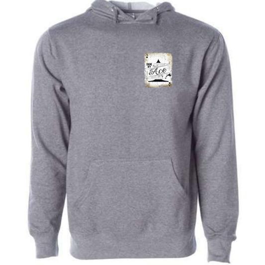Ink by Ace Playing Card Hoodie Gray