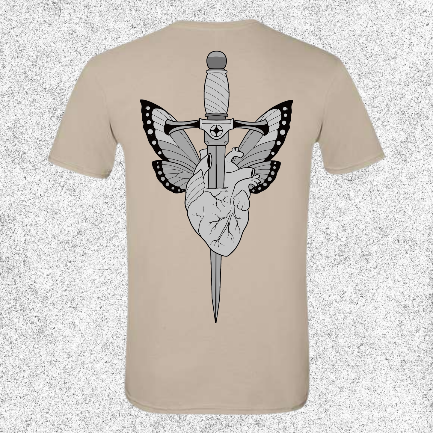 JelllySquid Line Work Butterfly Dagger Tee