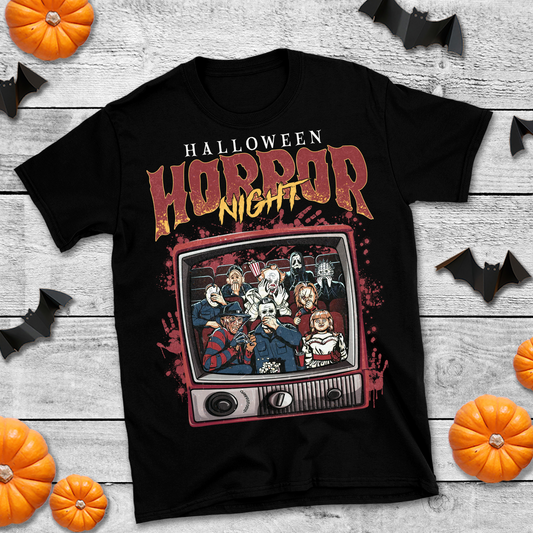 Retro TV Horror Icons Tee