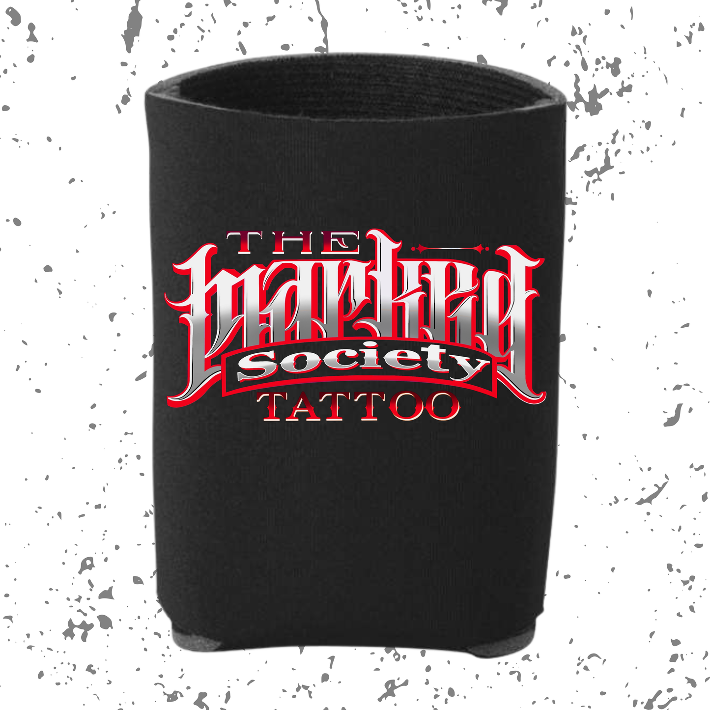 Marked Society Red Logo Can Cooler