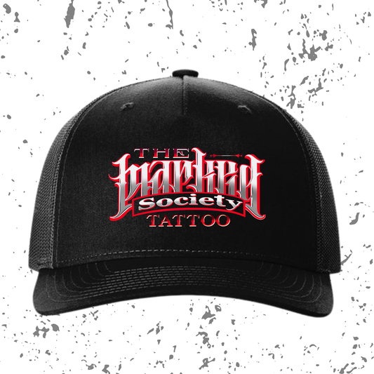 Marked Society Red Logo Snapback Hat