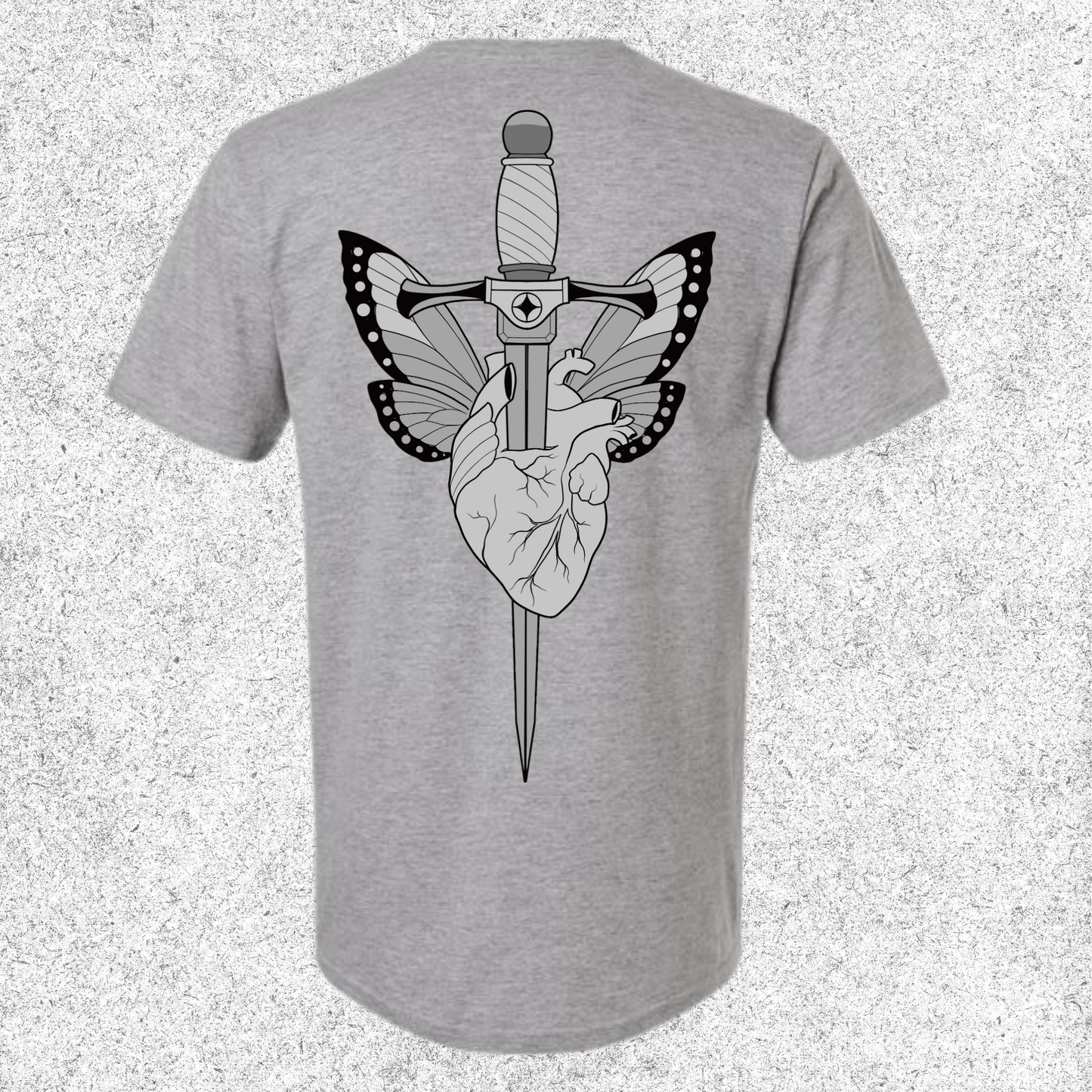 JelllySquid Line Work Butterfly Dagger Tee