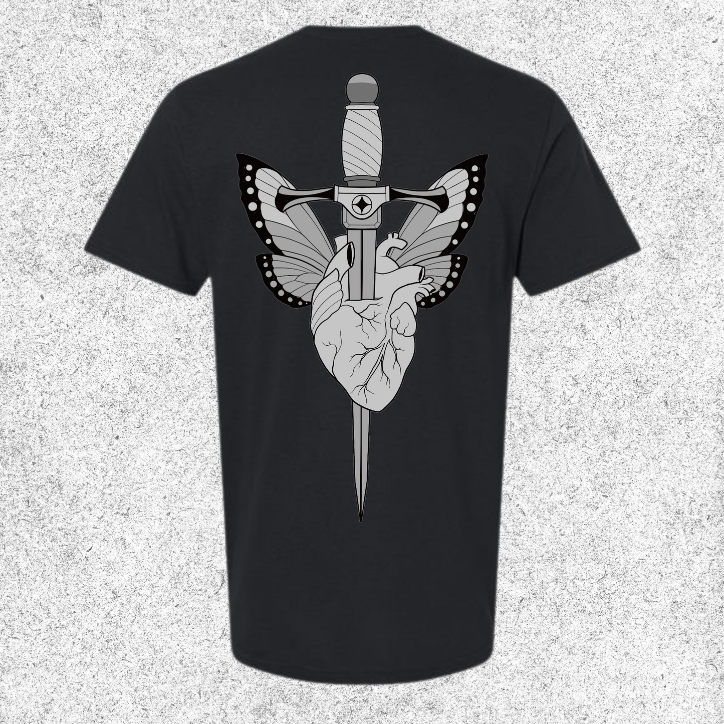 JelllySquid Line Work Butterfly Dagger Tee