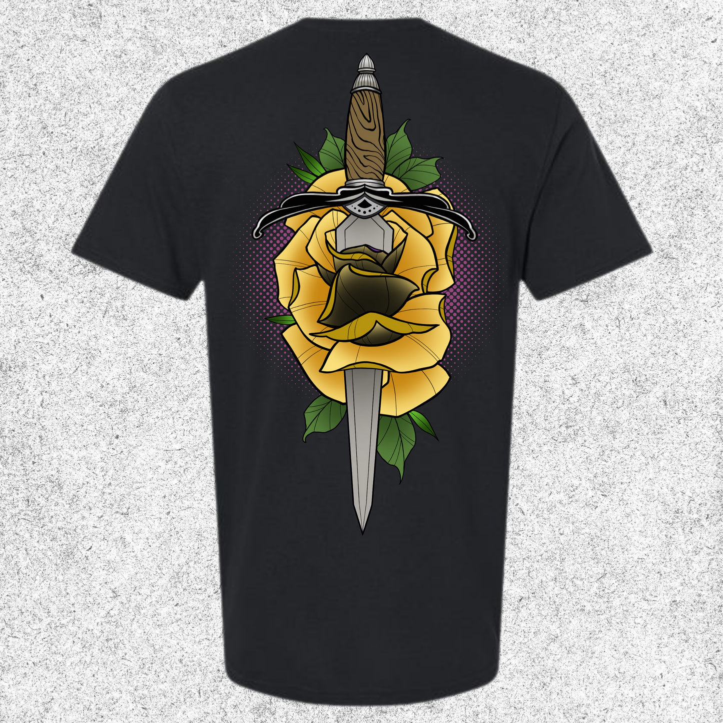 JelllySquid Dagger Through Yellow Rose Tee