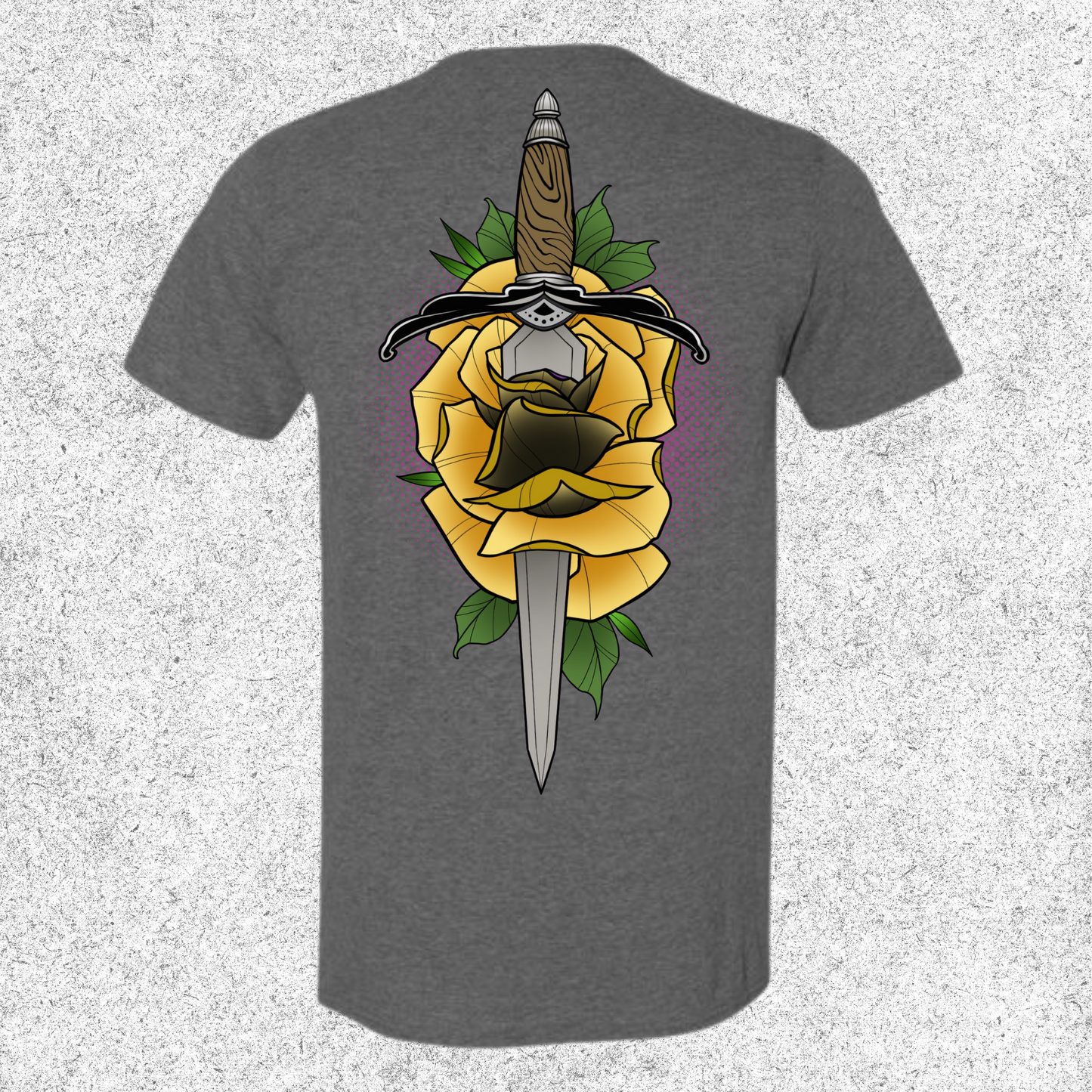 JelllySquid Dagger Through Yellow Rose Tee