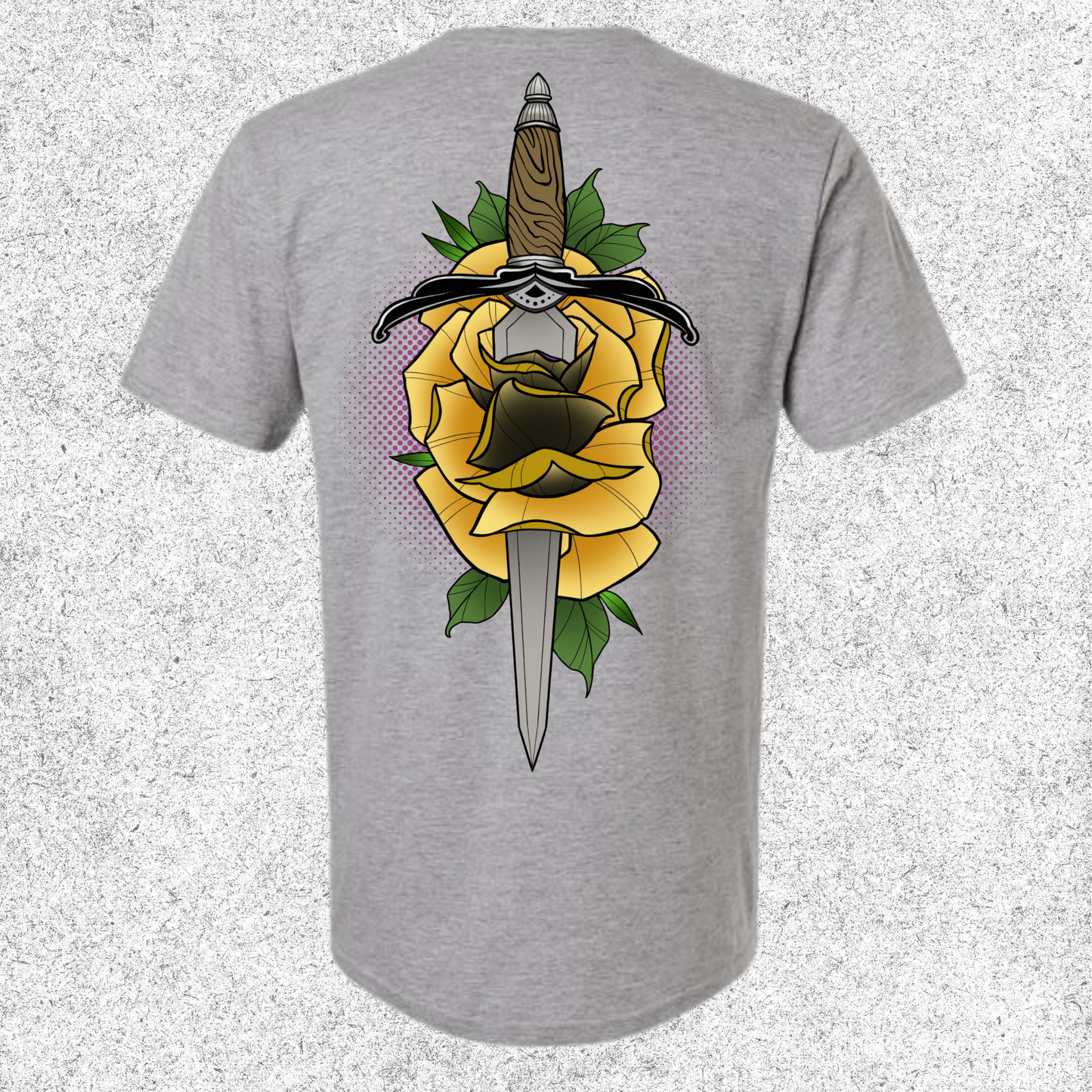 JelllySquid Dagger Through Yellow Rose Tee