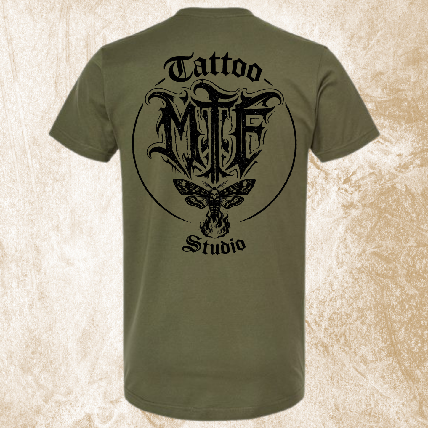 Moth To Flame Circle MTF Logo Tee