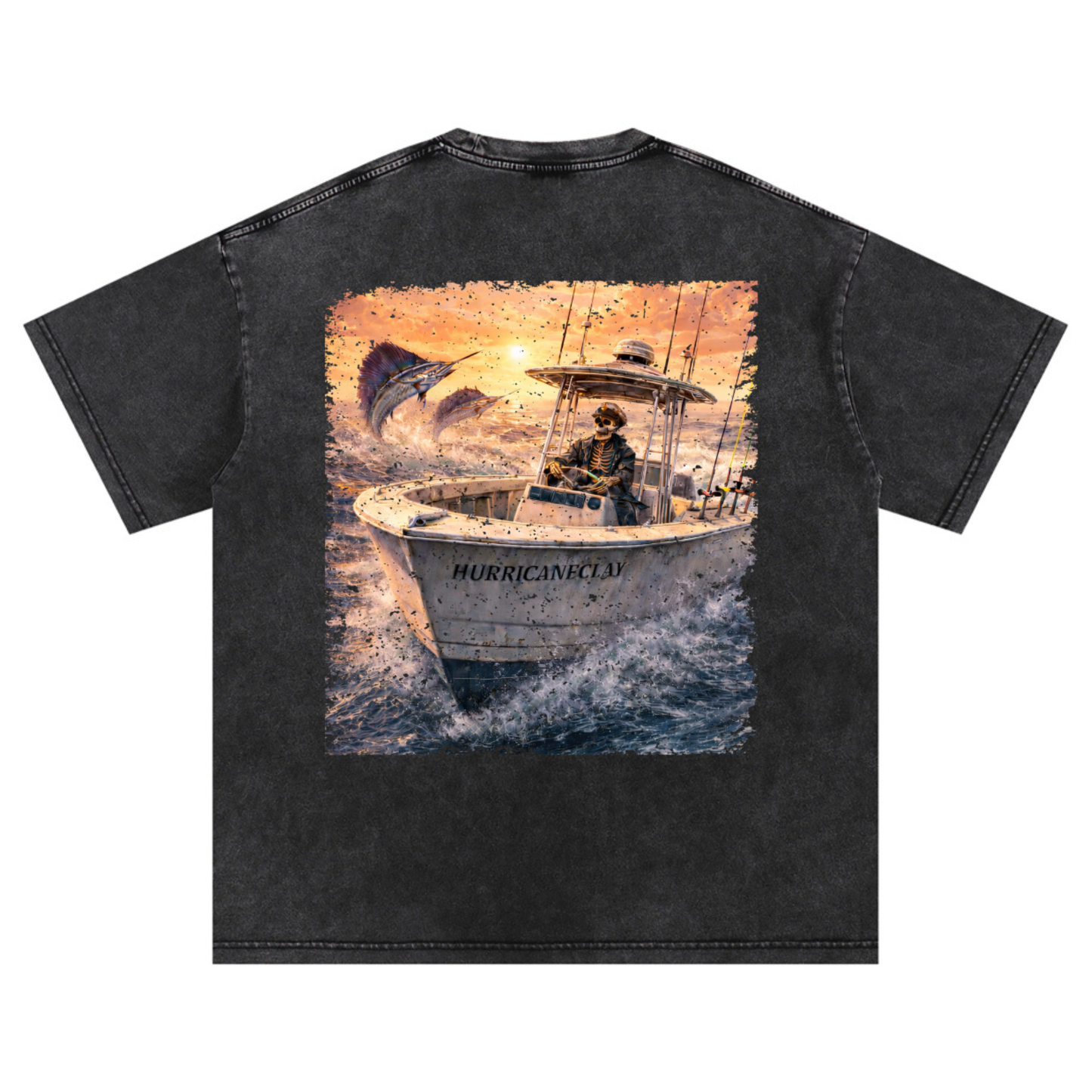 Snow Washed Skeleton Nautical Tee
