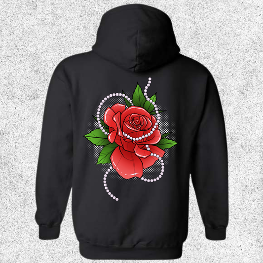 JelllySquid Pearls & Rose Hoodie