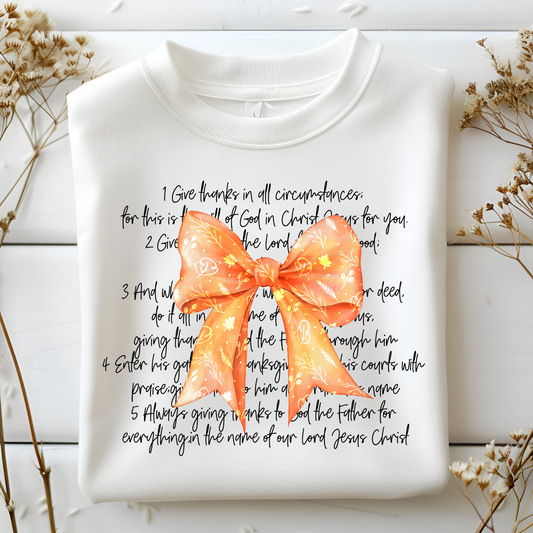 Scripture Autumn Bow Top